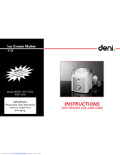 Deni 5221 Instructions For Proper Use And Care Manual