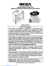 Desa B36L-M Owners Manual And Installation Manual