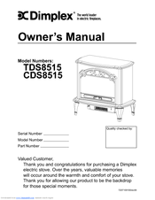 Dimplex CDS8515 Owner's Manual