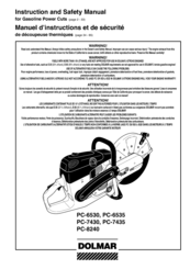 Dolmar PC-7414 Instruction And Safety Manual