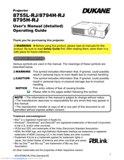 Dukane ImagePro 8795H-RJ User Manual