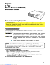 Dukane ImagePro 8783 Operating Manual