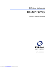 Efficient Networks  Router family Command line interface Command Line Interface Manual