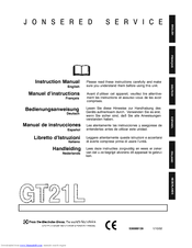 Jonsered GT21 L Instruction Manual