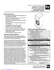 Electro-Voice EVF-1122D User Manual