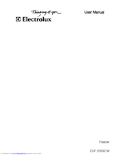 Electrolux EUF 23292 W User Manual