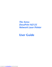 Xerox N2125A/DT - DocuPrint B/W Laser Printer User Manual