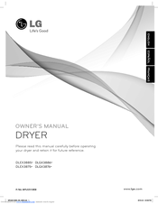 LG SteamDryer DLGX3876W Owner's Manual