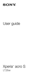 Sony Ericsson LT26w User Manual