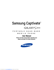 Samsung Galaxy S SGH-i897 Captivate User Manual