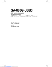 Gigabyte GA-880G-USB3 User Manual