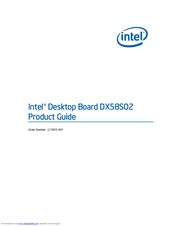 Intel DX58SO2 Product Manual