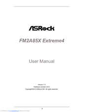 ASRock FM2A85X Extreme4 User Manual