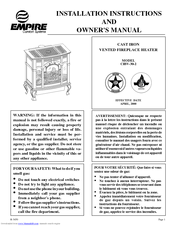Empire Comfort Systems CIBV-30-2 Installation Instructions And Owner's Manual