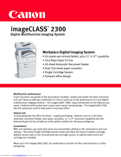 Canon ic2300 Specification
