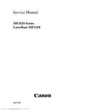 Canon MF3110 - ImageCLASS Laser Multifunction Service Manual