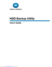 Konica Minolta HDD Backup Utility User Manual