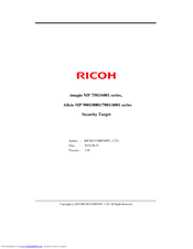 Ricoh imagio MP 7501 Series Manual