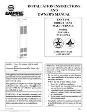 Empire Heating Systems DVC-35IPT-1 Installation Instructions And Owner's Manual