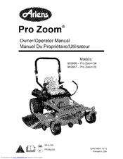 Ariens Pro Zoom 992807 Owner's/Operator's Manual