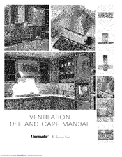 Thermador Ventilation Use And Care Manual