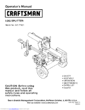 Craftsman 247.77661 Operator's Manual
