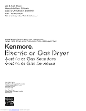 Kenmore 70621 Use & Care Manual
