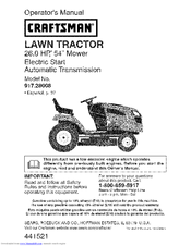 Craftsman 917.28008 Operator's Manual