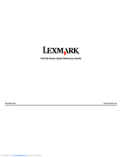 Lexmark Pro715 Quick Reference Manual