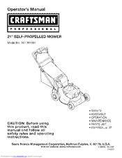 Craftsman 247.381091 Operator's Manual