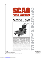 Scag Power Equipment SW32-15KAI Operator's Manual