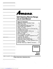 Amana ARR629 Use & Care Manual