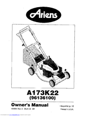 Ariens A173K22 (96136100) Owner's Manual