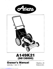 Ariens 96136000 Owner's Manual