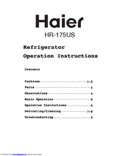 Haier HR-175US User Manual