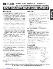 Bosch DHD965AUC Instructions Manual