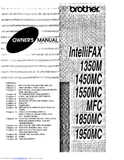 Brother IntelliFAX 1950MC Owner's Manual