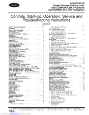 Carrier 48PG20---28 Controls, Start-Up, Operation, Service And Troubleshooting Instructions