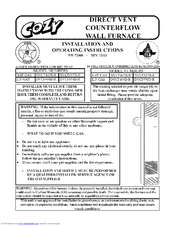 COZY DVCF558B-R and Installation And Operation Instructions Manual