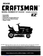 Craftsman 917.259330 Owner's Manual
