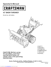 Craftsman 247.88045 Operator's Manual