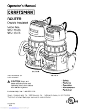 Craftsman 315.269210 Operator's Manual