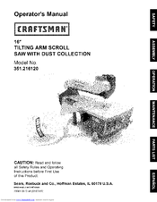 CRAFTSMAN 351.216120 Operator's Manual