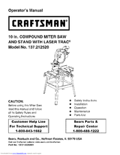 Craftsman 137.212520 Operator's Manual