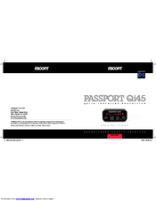Escort PASSPORT Qi45 Owner's Manual