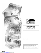 Estate TGS325 Use & Care Manual
