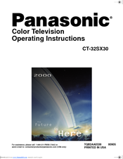 Panasonic CT32SX30E - DTV Operating Instructions Manual