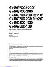 Gigabyte GV-R697UD-2GD Rev2.0 User Manual