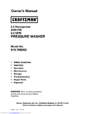 Craftsman 919.769062 Owner's Manual