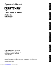 Craftsman 351.217220 Operator's Manual